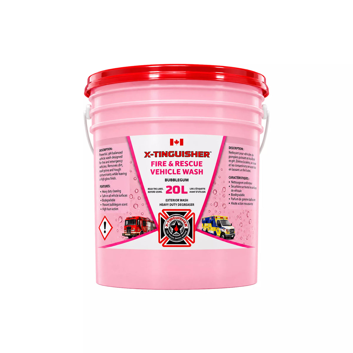 Fire Rescue Vehicle Wash Pink Bubble Gum 20L